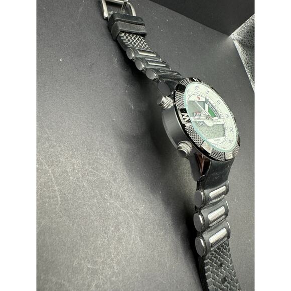 Shark Dual Time Digital Quartz Date Alarm Sports Wrist Watch WR 30M White Dial - Picture 4 of 8